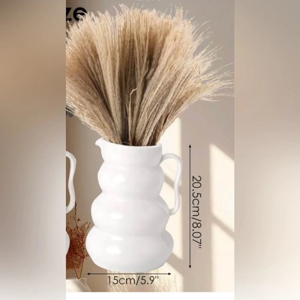 NIB Modern Wavy Ceramic Vase